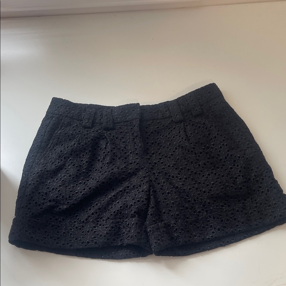 Express Black Eyelet High Waist Shorts
